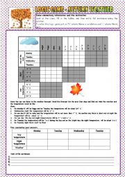 English Worksheet: Logic Game 5 - Autumn Weather