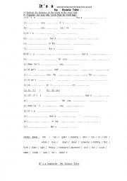 English Worksheet: Its a heartache by Bonnie Tyler