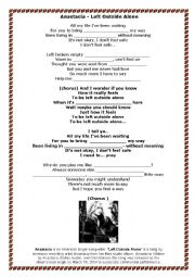 English Worksheet: Present Perfect Continuous - Anastasia song