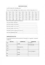 English Worksheet: comparative and superlative