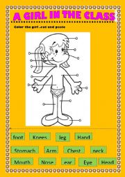 English Worksheet: parts of the body 