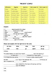 English Worksheet: Present Dimple