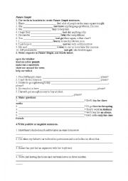 English Worksheet: FUTURE SIMPLE with a KEY