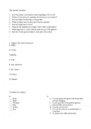 English Worksheet: The Secret Garden exercise