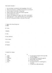 English Worksheet: The Secret Garden exercise