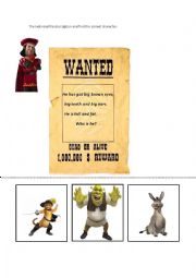 English Worksheet: Wanted