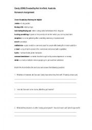 English Worksheet: Candy Movie Lesson
