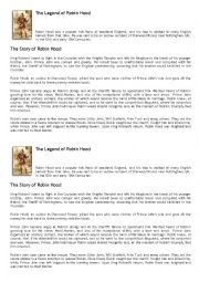 English Worksheet: The Legend of Robin Hood