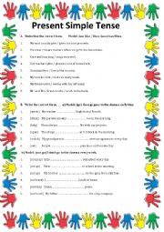 English Worksheet: Present Simple Tense