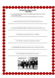 English Worksheet: Reported speech - Beatles song