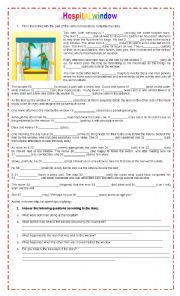 English Worksheet: HOSPITAL WINDOW (MORAL LESSON)