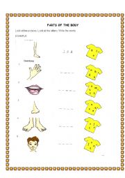 English Worksheet: PARTS OF THE BODY