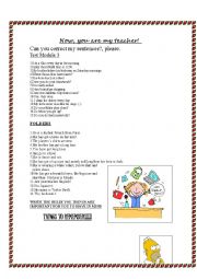 English Worksheet: CORRECTING STUDENTS OWN MISTAKES