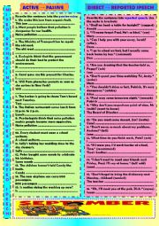 English Worksheet: Mixed rephrasing 1 passive & reported speech