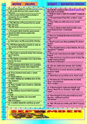English Worksheet: Mixed rephrasing 1 passive & reported speech