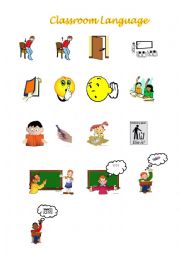 English Worksheet: Classroom Language