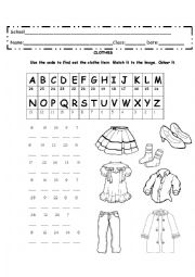 English Worksheet: Clothes