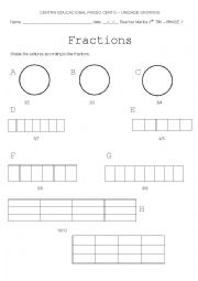Fractions - shade the pictures