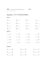 English Worksheet: Fill In The Blank-Before/After/Between