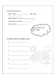 English Worksheet: Rainbow