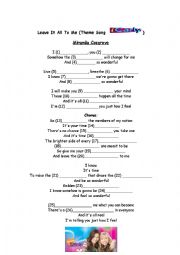 English Worksheet: Leave It All To Me - ICARLY THEME SONG
