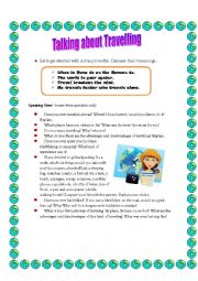 English Worksheet: Talking about Travelling