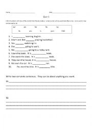 English Worksheet: Quiz for Adult Beginning ESL Units 1-2