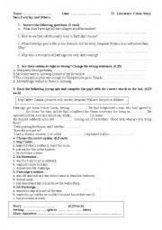 English Worksheet: Crime Story Collection: Hows your mother? test