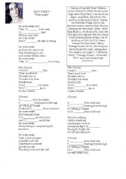 English Worksheet: Song - Katy Perry - Wide awake 