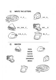 English Worksheet: Food