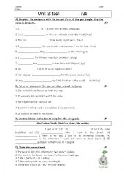 English Worksheet: Past simple - linkers (sequence connectors) - so / because