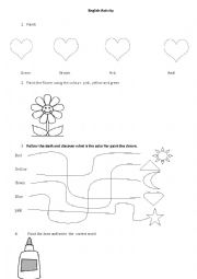 English Worksheet: Lets go to paint.