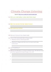 English Worksheet: An Alternative Approach to the Climate Change Debate