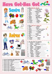 English Worksheet: Have got-Has got