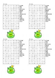 English Worksheet: word search