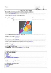 English Worksheet: webquest New York