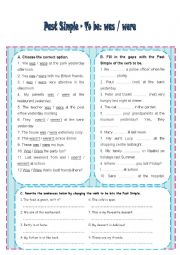 English Worksheet: To be - Past Simple