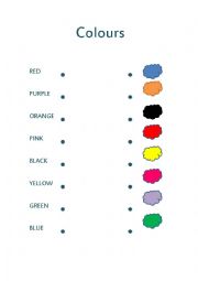 English Worksheet: Colours