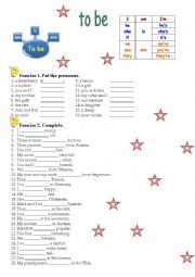 English Worksheet: Verb to be.Present Simple