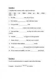 English Worksheet: Simple Present