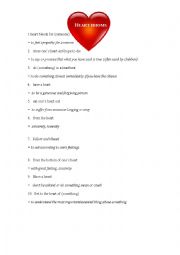 English Worksheet: Idioms - heart