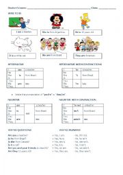 English Worksheet: VERB TO BE