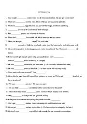 English Worksheet: Determiners