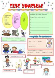 English Worksheet: TEST YOURSELF