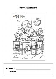 English Worksheet: 1st class portfolio cover