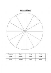 English Worksheet: Colour Wheel