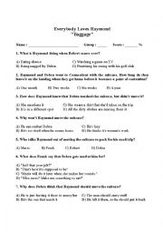 English Worksheet: Everybody Loves Raymond - Baggage Quiz + Answers