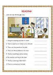 English Worksheet: LOOK AT THE PICTURE AND WRITE YES OR NO
