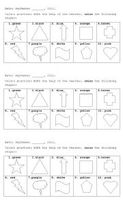 English Worksheet: Colors