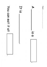 English Worksheet: written description basic scaffold